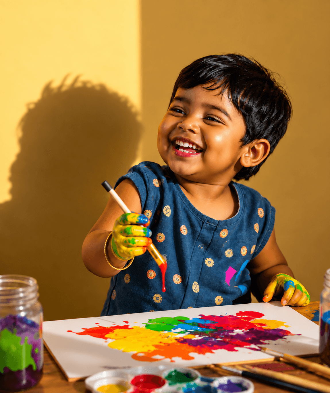 Child painting